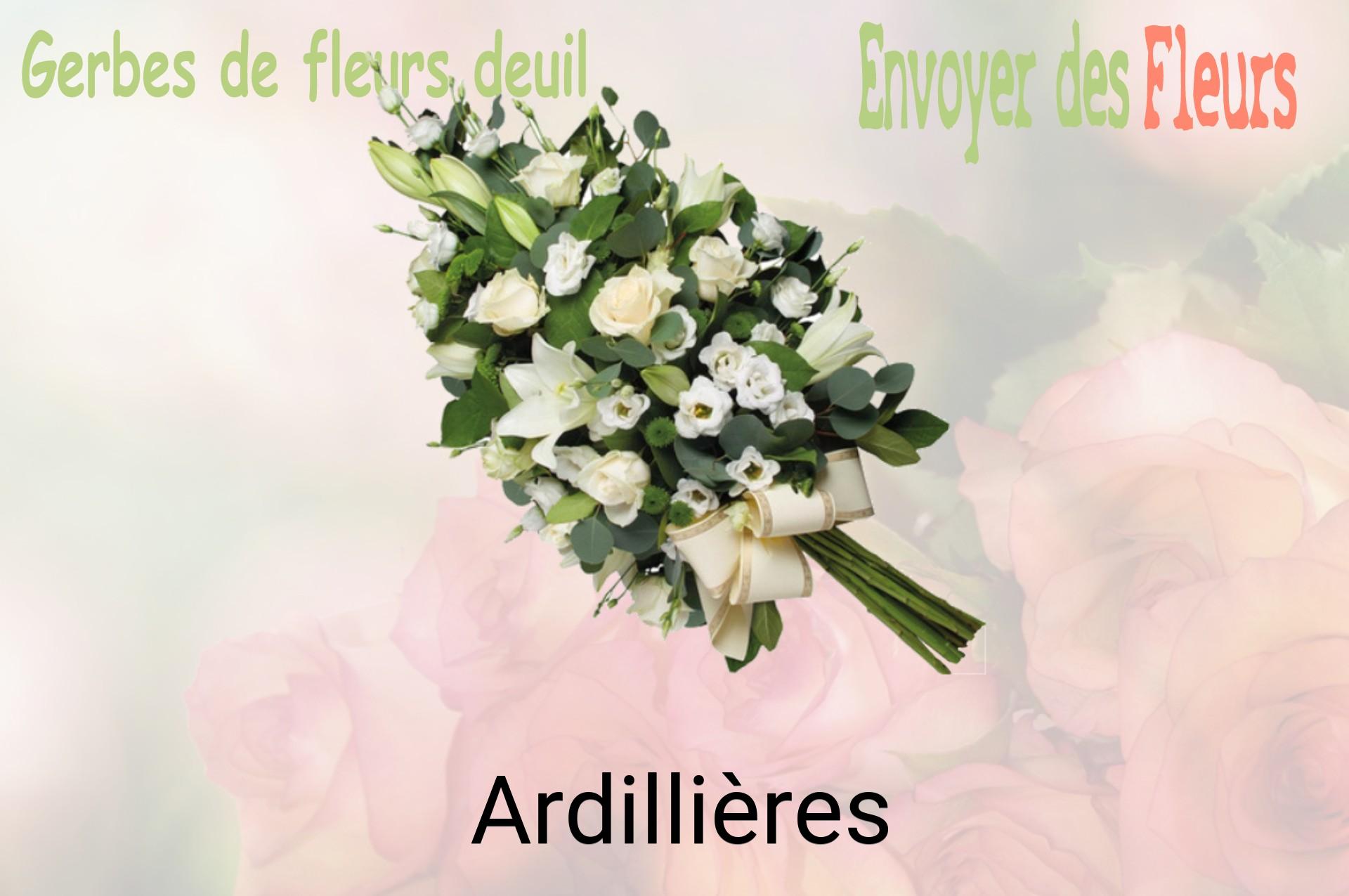 Gerbe de fleurs de deuil livrée à Ardillières